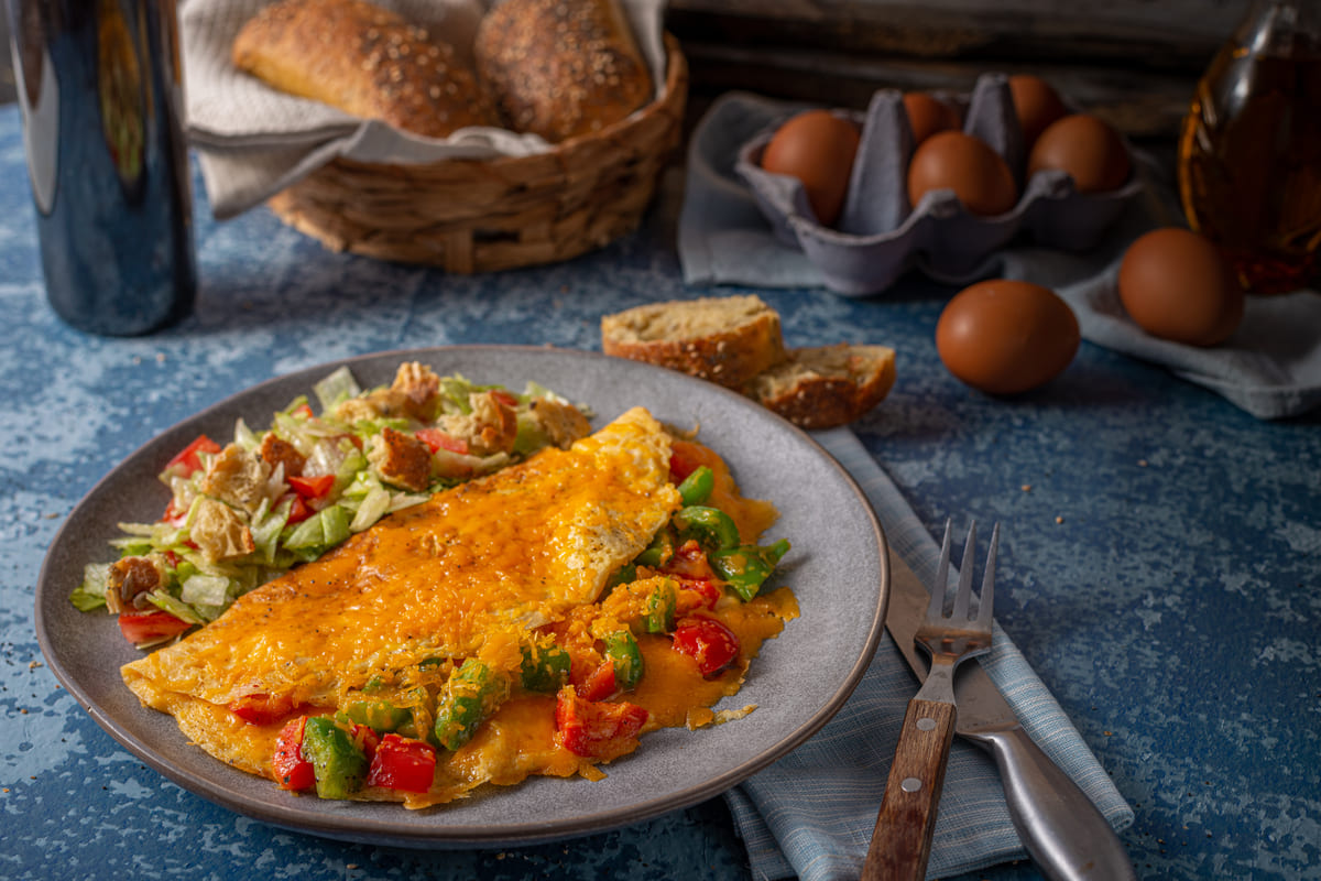 Receta de Tortilla de calabacín y cebolla estilo Clover