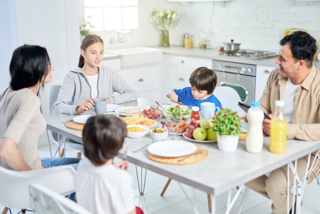 hábitos alimentación saludable familia